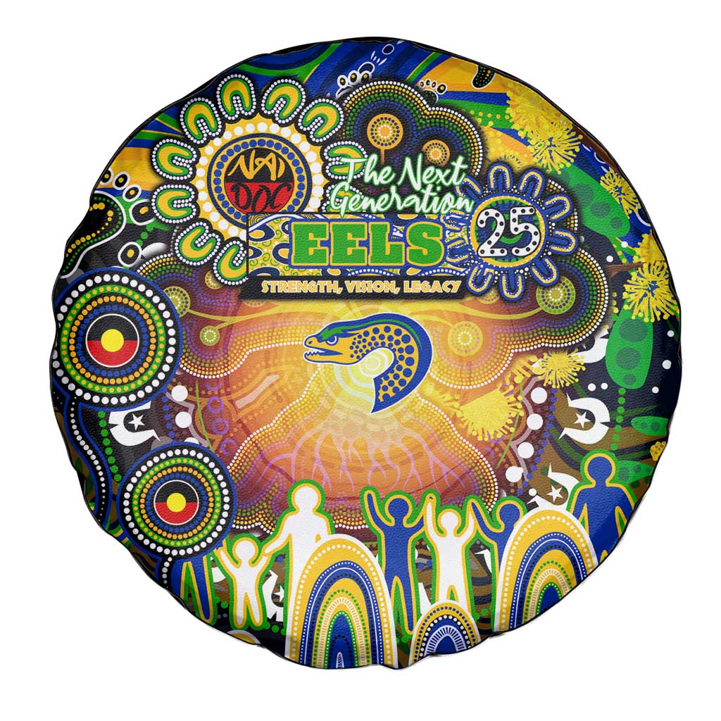 NAIDOC Week 2025 Eels Rugby Spare Tire Cover Aboriginal Dot Painting