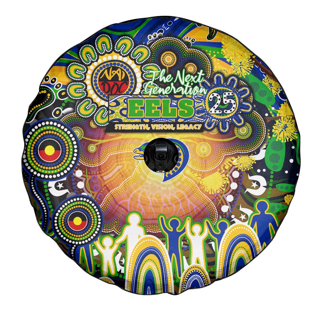 NAIDOC Week 2025 Eels Rugby Spare Tire Cover Aboriginal Dot Painting