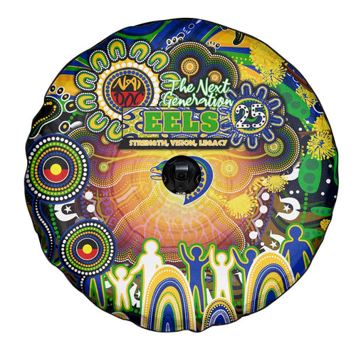 NAIDOC Week 2025 Eels Rugby Spare Tire Cover Aboriginal Dot Painting