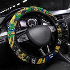 NAIDOC Week 2025 Eels Rugby Steering Wheel Cover Aboriginal Dot Painting