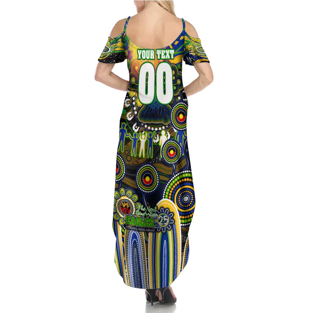 Personalised NAIDOC Week 2025 Eels Rugby Summer Maxi Dress Aboriginal Dot Painting