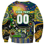 Personalised NAIDOC Week 2025 Eels Rugby Sweatshirt Aboriginal Dot Painting