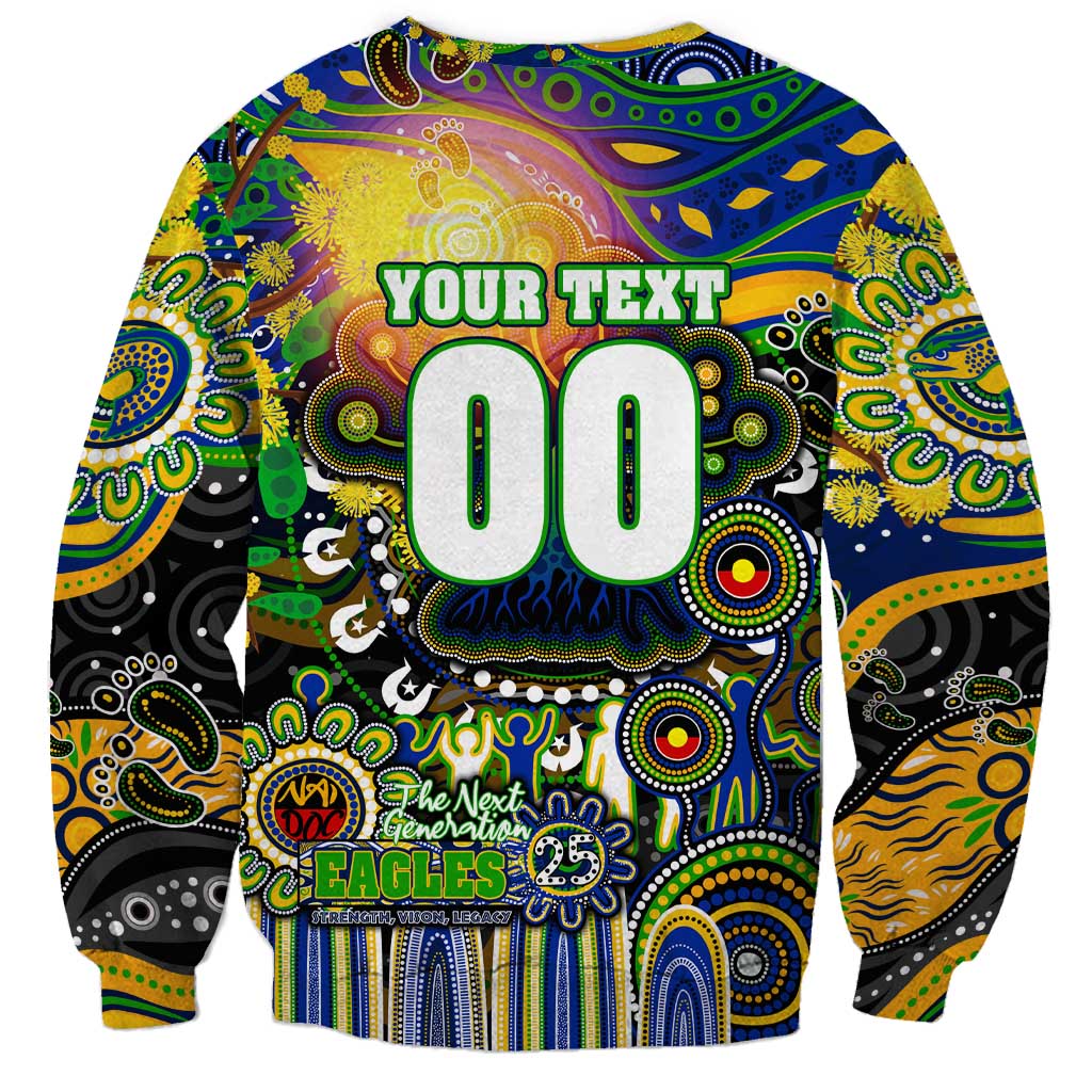 Personalised NAIDOC Week 2025 Eels Rugby Sweatshirt Aboriginal Dot Painting