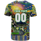 Personalised NAIDOC Week 2025 Eels Rugby T Shirt Aboriginal Dot Painting