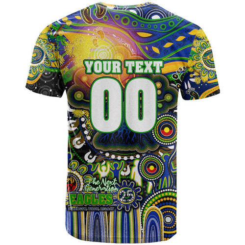 Personalised NAIDOC Week 2025 Eels Rugby T Shirt Aboriginal Dot Painting
