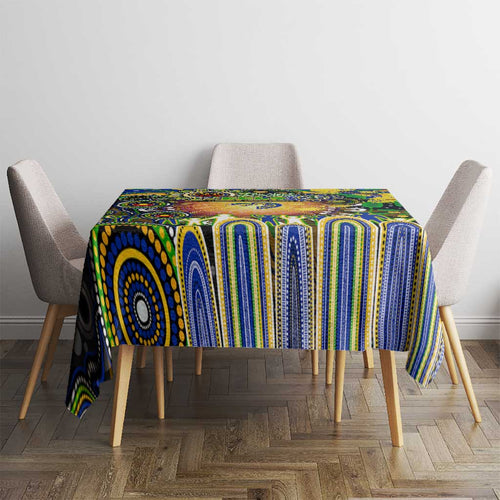 NAIDOC Week 2025 Eels Rugby Tablecloth Aboriginal Dot Painting