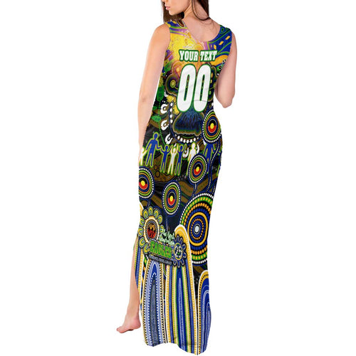 Personalised NAIDOC Week 2025 Eels Rugby Tank Maxi Dress Aboriginal Dot Painting