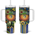 NAIDOC Week 2025 Eels Rugby Tumbler With Handle Aboriginal Dot Painting