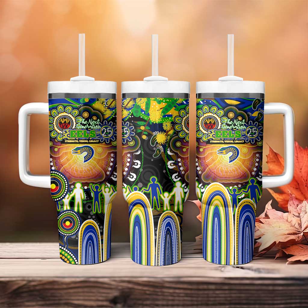 NAIDOC Week 2025 Eels Rugby Tumbler With Handle Aboriginal Dot Painting