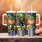 NAIDOC Week 2025 Eels Rugby Tumbler With Handle Aboriginal Dot Painting