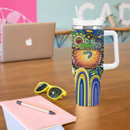 NAIDOC Week 2025 Eels Rugby Tumbler With Handle Aboriginal Dot Painting