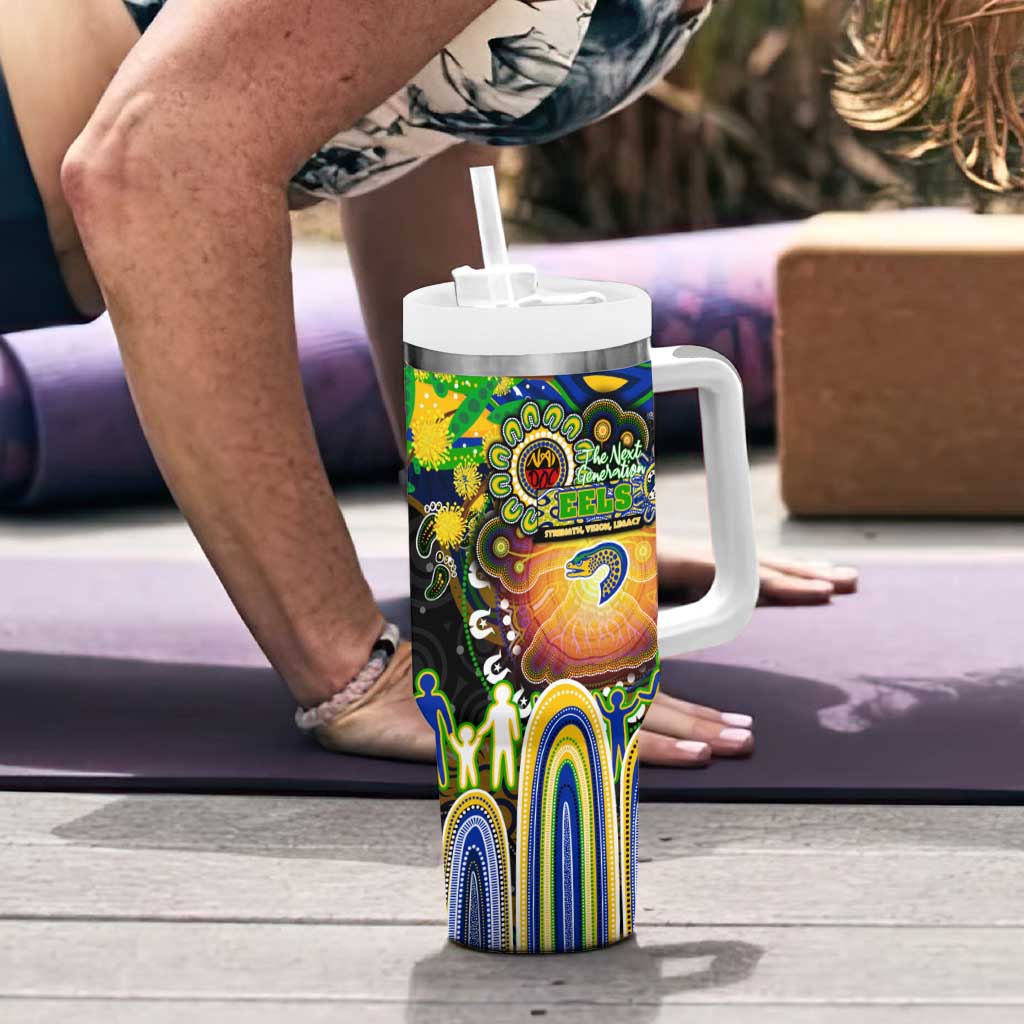 NAIDOC Week 2025 Eels Rugby Tumbler With Handle Aboriginal Dot Painting