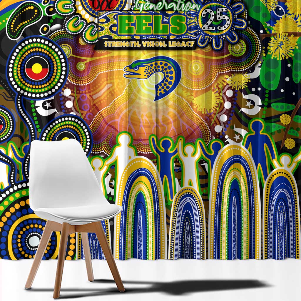 NAIDOC Week 2025 Eels Rugby Window Curtain Aboriginal Dot Painting