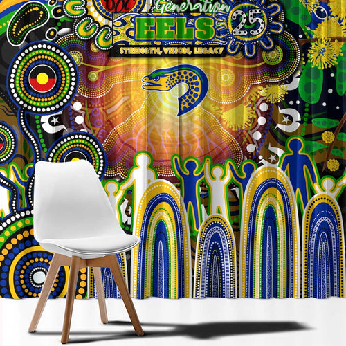 NAIDOC Week 2025 Eels Rugby Window Curtain Aboriginal Dot Painting