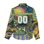 Personalised NAIDOC Week 2025 Eels Rugby Women Casual Shirt Aboriginal Dot Painting