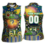 Personalised NAIDOC Week 2025 Eels Rugby Women Sleeveless Polo Shirt Aboriginal Dot Painting