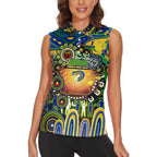 Personalised NAIDOC Week 2025 Eels Rugby Women Sleeveless Polo Shirt Aboriginal Dot Painting