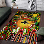 NAIDOC Week 2025 Panthers Rugby Area Rug Aboriginal Dot Painting