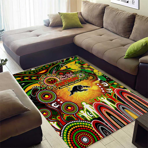 NAIDOC Week 2025 Panthers Rugby Area Rug Aboriginal Dot Painting