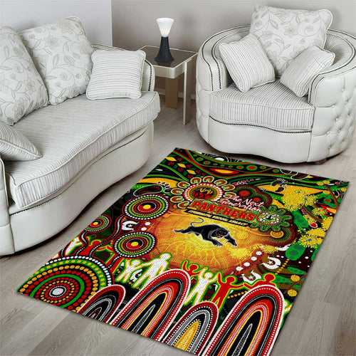 NAIDOC Week 2025 Panthers Rugby Area Rug Aboriginal Dot Painting