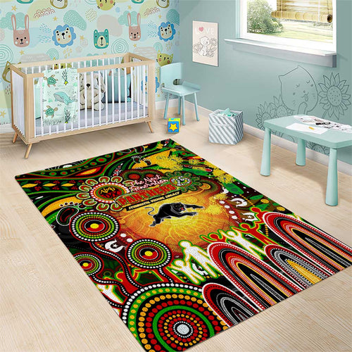 NAIDOC Week 2025 Panthers Rugby Area Rug Aboriginal Dot Painting
