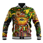 Personalised NAIDOC Week 2025 Panthers Rugby Baseball Jacket Aboriginal Dot Painting
