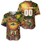 Personalised NAIDOC Week 2025 Panthers Rugby Baseball Jersey Aboriginal Dot Painting