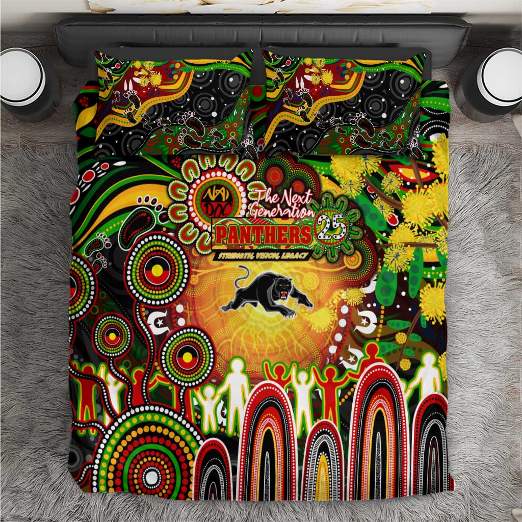 NAIDOC Week 2025 Panthers Rugby Bedding Set Aboriginal Dot Painting