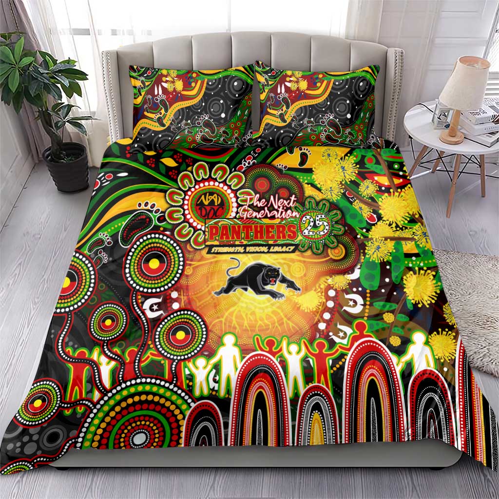 NAIDOC Week 2025 Panthers Rugby Bedding Set Aboriginal Dot Painting