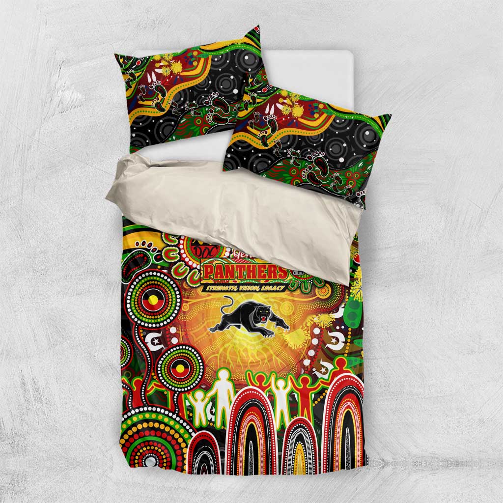 NAIDOC Week 2025 Panthers Rugby Bedding Set Aboriginal Dot Painting