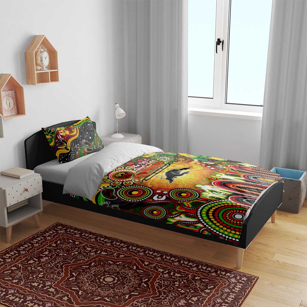 NAIDOC Week 2025 Panthers Rugby Bedding Set Aboriginal Dot Painting