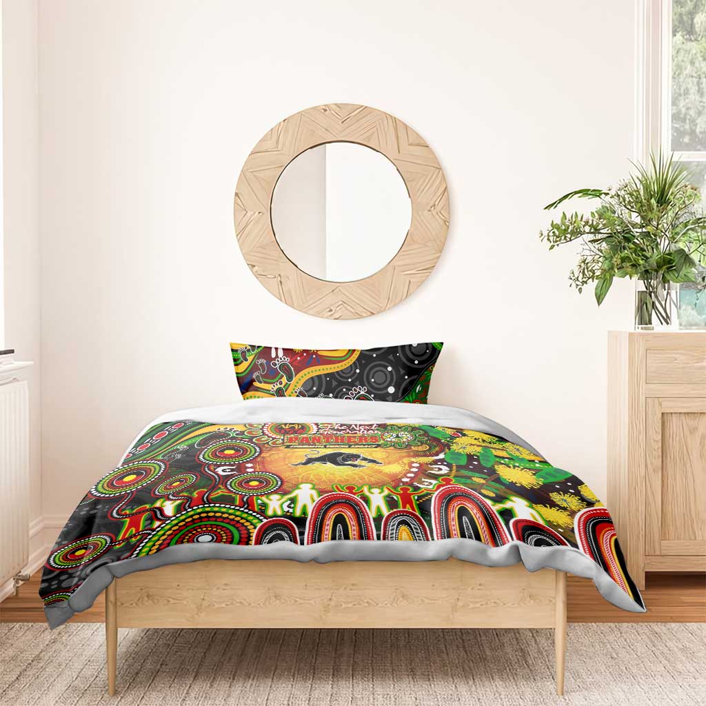 NAIDOC Week 2025 Panthers Rugby Bedding Set Aboriginal Dot Painting