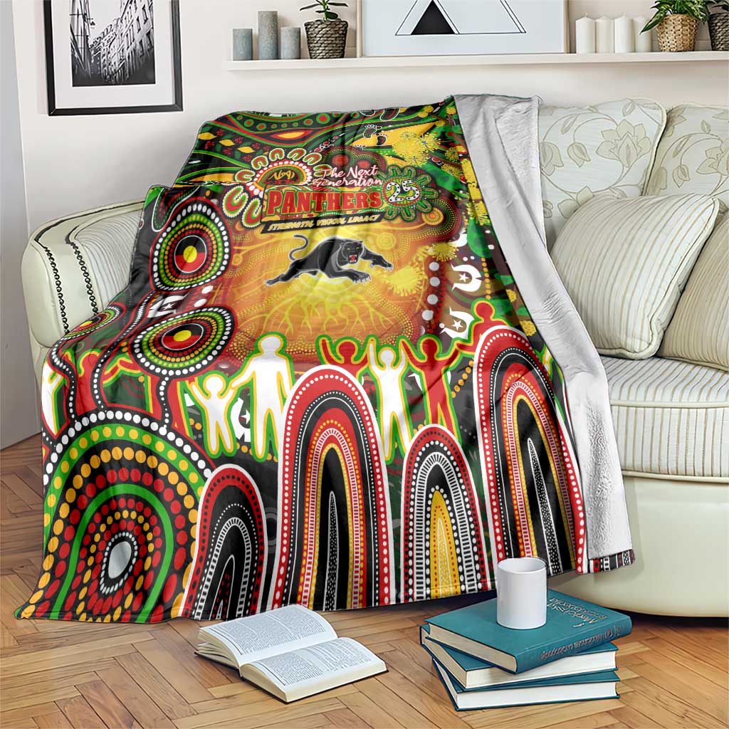 NAIDOC Week 2025 Panthers Rugby Blanket Aboriginal Dot Painting