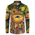 Personalised NAIDOC Week 2025 Panthers Rugby Button Sweatshirt Aboriginal Dot Painting