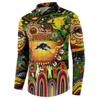 Personalised NAIDOC Week 2025 Panthers Rugby Button Sweatshirt Aboriginal Dot Painting