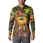 Personalised NAIDOC Week 2025 Panthers Rugby Button Sweatshirt Aboriginal Dot Painting