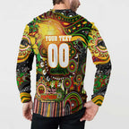 Personalised NAIDOC Week 2025 Panthers Rugby Button Sweatshirt Aboriginal Dot Painting