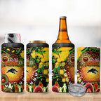 NAIDOC Week 2025 Panthers Rugby 4 in 1 Can Cooler Tumbler Aboriginal Dot Painting