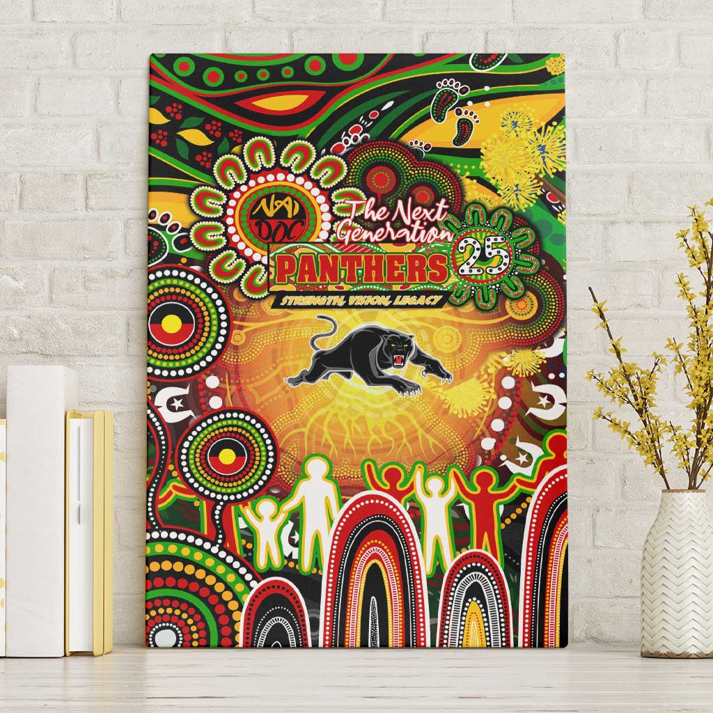 NAIDOC Week 2025 Panthers Rugby Canvas Wall Art Aboriginal Dot Painting