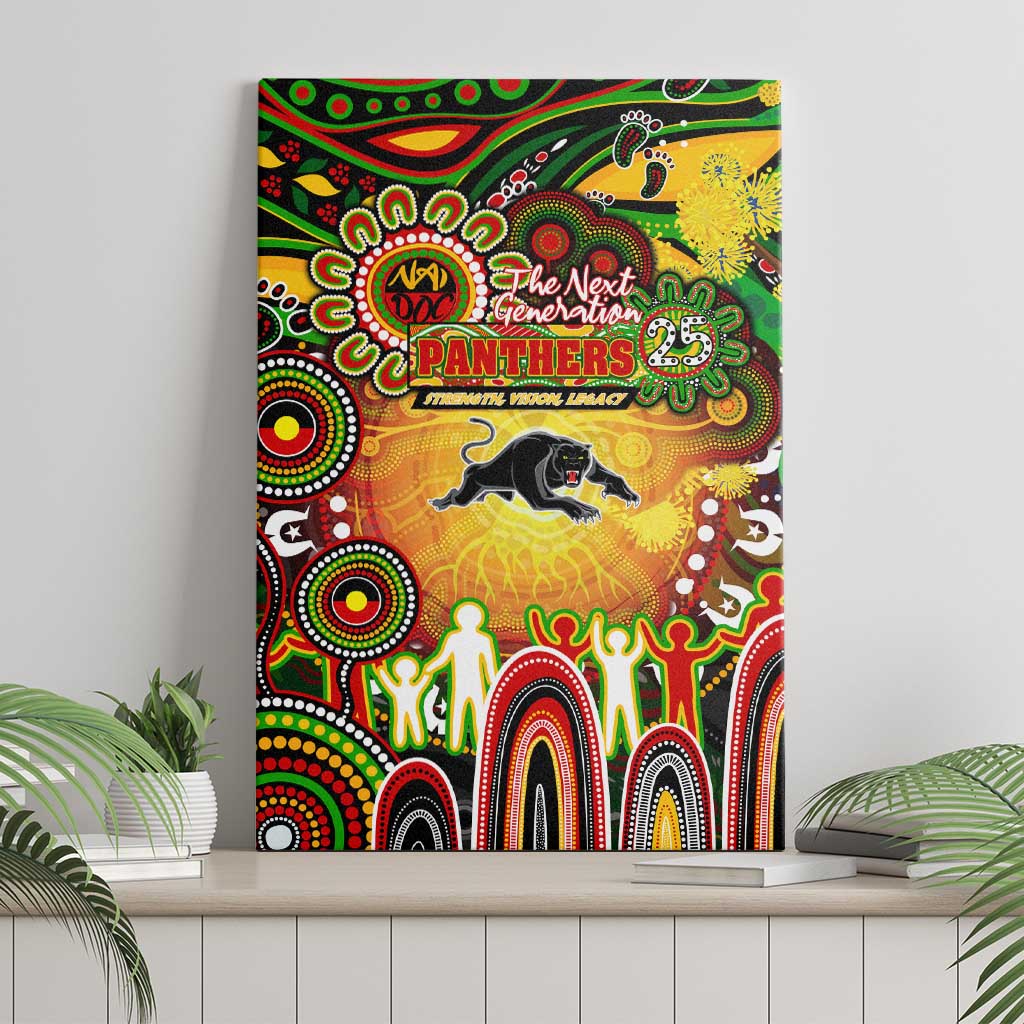 NAIDOC Week 2025 Panthers Rugby Canvas Wall Art Aboriginal Dot Painting
