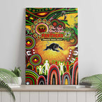 NAIDOC Week 2025 Panthers Rugby Canvas Wall Art Aboriginal Dot Painting
