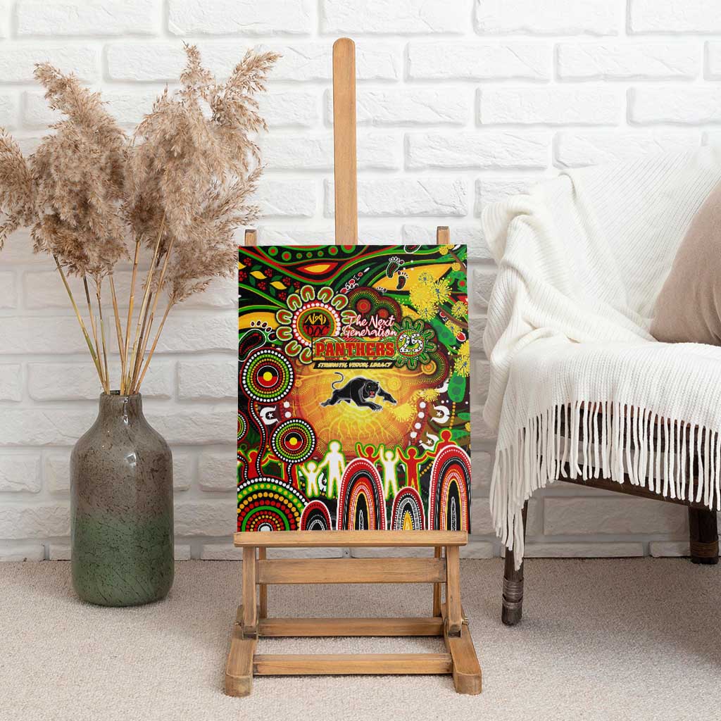 NAIDOC Week 2025 Panthers Rugby Canvas Wall Art Aboriginal Dot Painting