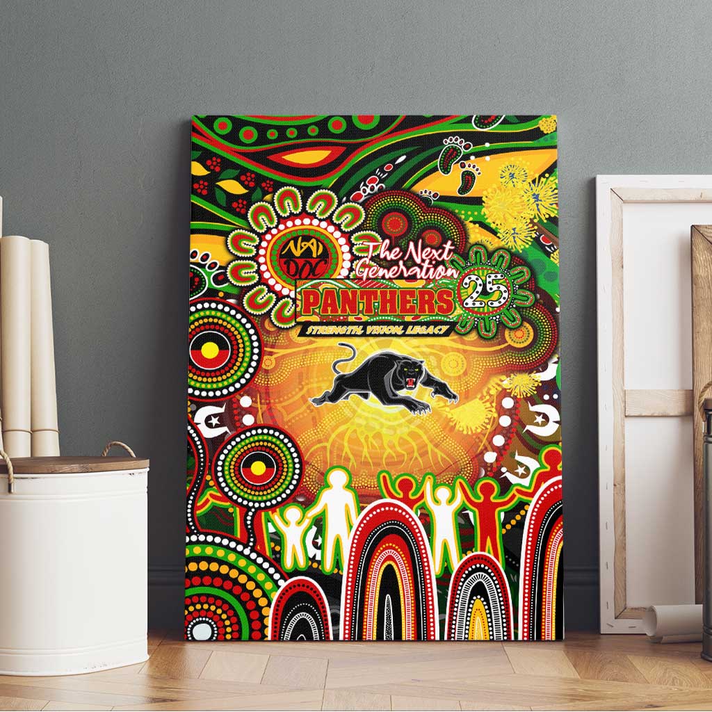 NAIDOC Week 2025 Panthers Rugby Canvas Wall Art Aboriginal Dot Painting