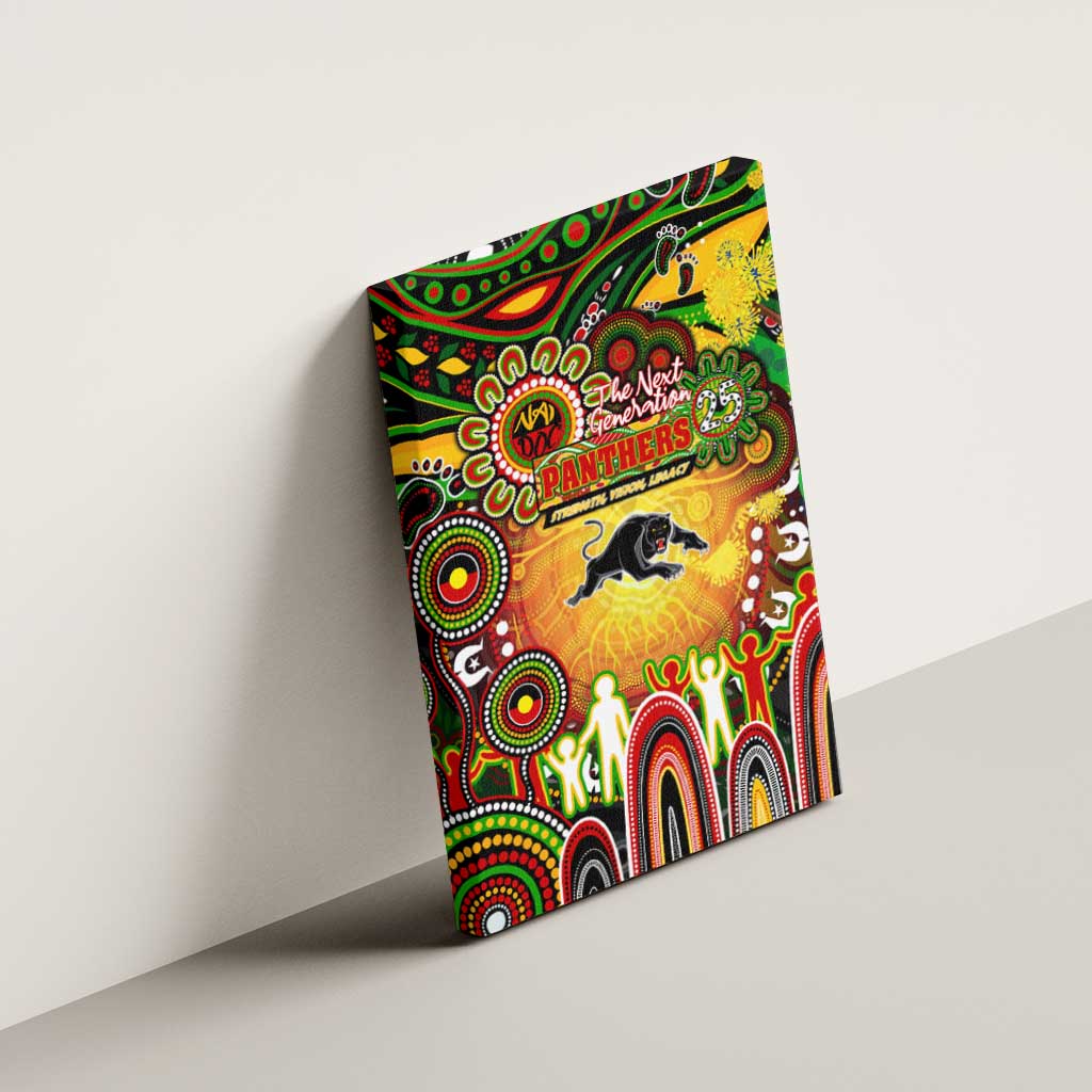 NAIDOC Week 2025 Panthers Rugby Canvas Wall Art Aboriginal Dot Painting