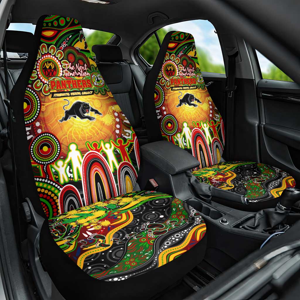 NAIDOC Week 2025 Panthers Rugby Car Seat Cover Aboriginal Dot Painting