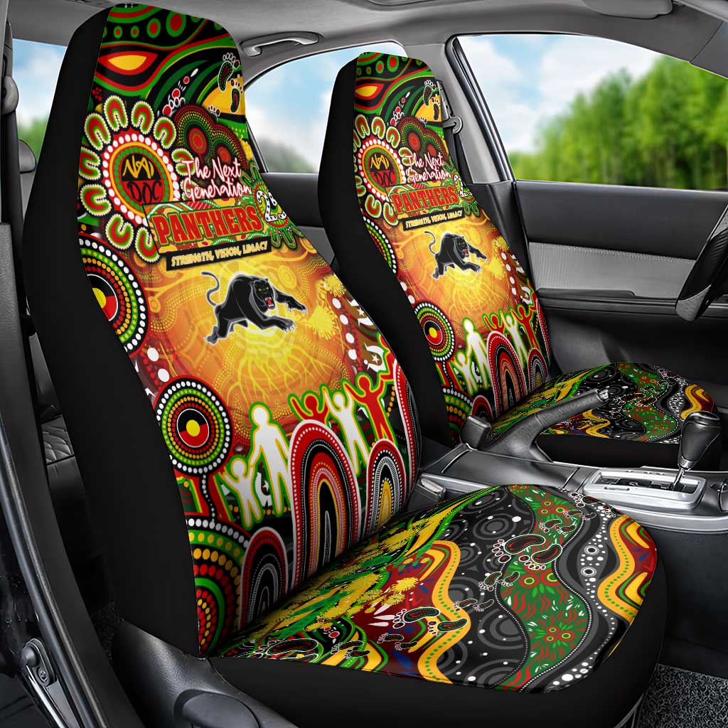 NAIDOC Week 2025 Panthers Rugby Car Seat Cover Aboriginal Dot Painting