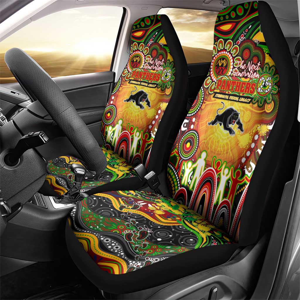 NAIDOC Week 2025 Panthers Rugby Car Seat Cover Aboriginal Dot Painting
