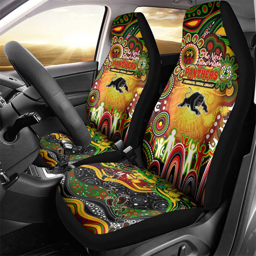 NAIDOC Week 2025 Panthers Rugby Car Seat Cover Aboriginal Dot Painting