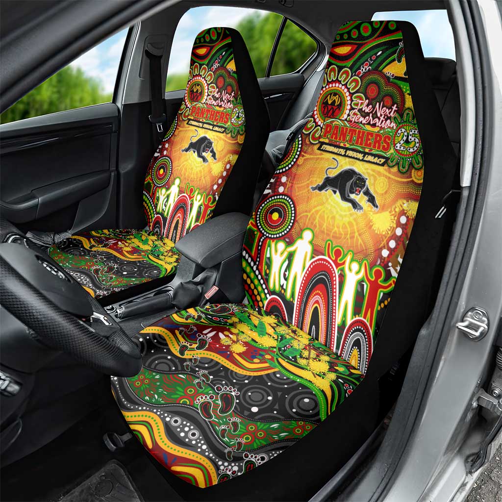 NAIDOC Week 2025 Panthers Rugby Car Seat Cover Aboriginal Dot Painting