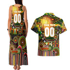 Personalised NAIDOC Week 2025 Panthers Rugby Couples Matching Tank Maxi Dress and Hawaiian Shirt Aboriginal Dot Painting